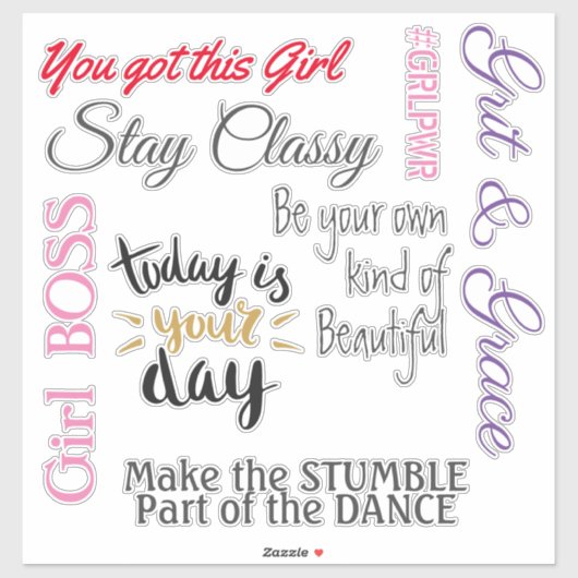 エンパワーメント引用文ビニール シール (シート)