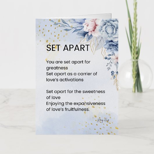 エンパワーメント詩を分離する 箔グリーティングカード (正面)