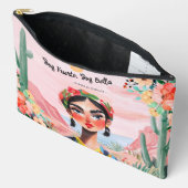 エンパワーメント開花パーソナライズされた：モノグラム アクセサリーポーチ (見開き)