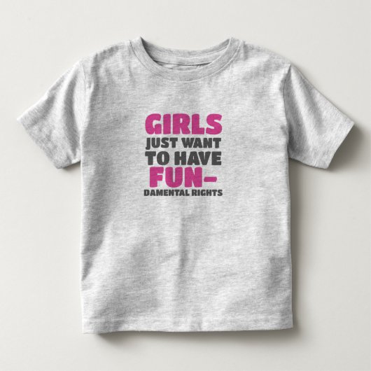 エンパワーメント ガールズは基本的人権を望む トドラーTシャツ (正面)