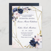 エンビタシオンデボダアズル実在イルバー 招待状 (正面/裏面)