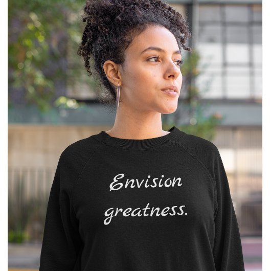 エンビモダンやる気を起こさせるジョン偉大さタイポグラフィ スウェットシャツ