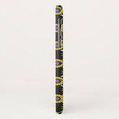 エンビープライドカラー/ブラック鏡フラワーパターンC Case-Mate iPhoneケース (裏面/左)