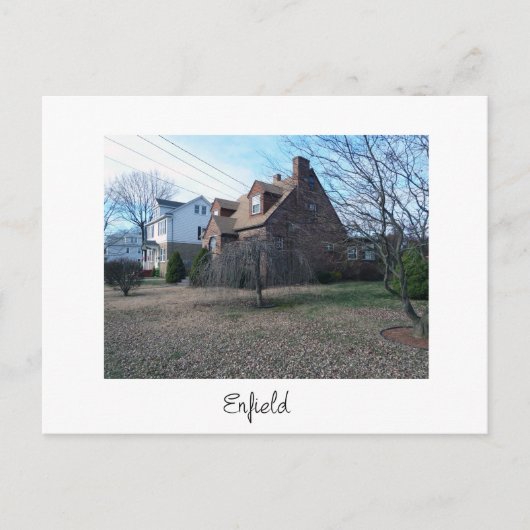 エンフィールドの家。コネチカットはがき。 ポストカード (正面)