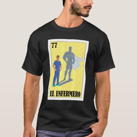 エンフェースペインのメロ宝くじメキシコエル男性ナース Tシャツ (正面)