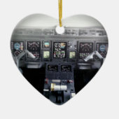 エンブラエル145のフライトデッキ セラミックオーナメント (正面)