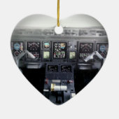 エンブラエル145のフライトデッキ セラミックオーナメント (裏面)