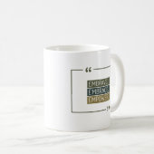 エンブレイブ、受け入れ、エンパワー コーヒーマグカップ (正面右)