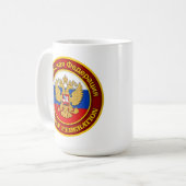 エンブレムロシアの コーヒーマグカップ (正面左)