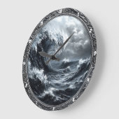 エンプストの抱擁» - Stormy Sea ラージ壁時計 (傾斜)