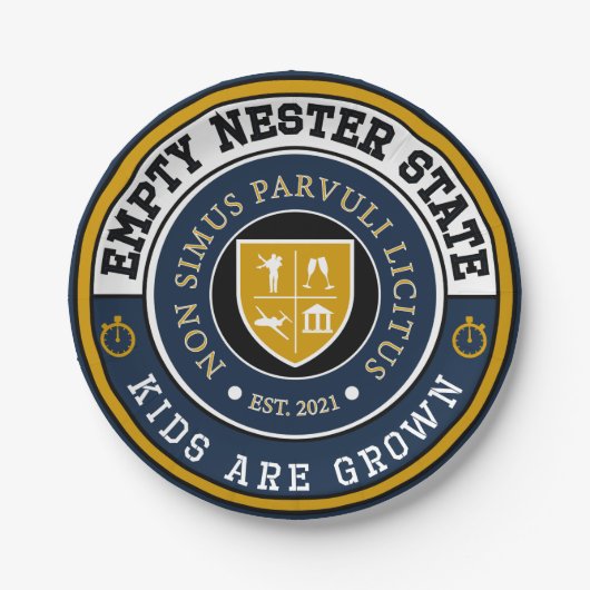 エンプティ・ネスター – キッズ・ア・グローン紙プレート ペーパープレート (正面)
