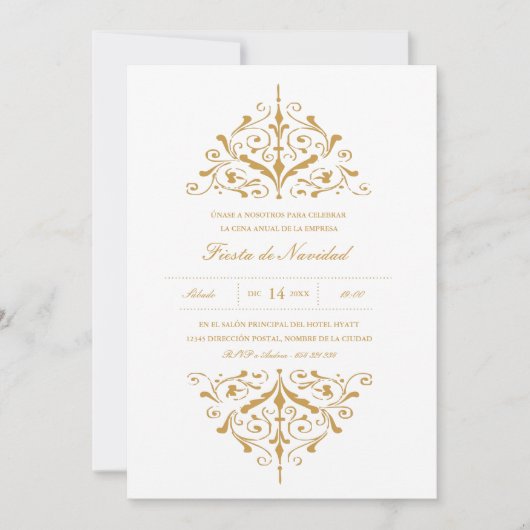エンプレサインビタシオンフィエスタエレガンテデルオロ 招待状 (正面)