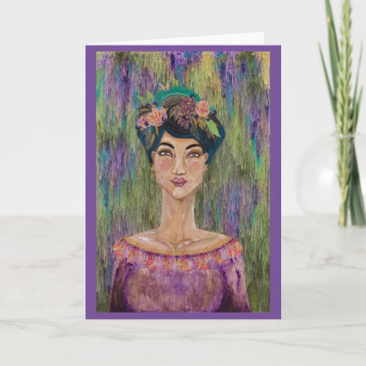 エンプレスアメジストアジア貴族女性クイーン カード (正面)