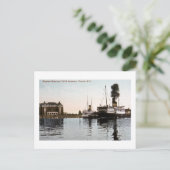 エンプレスホテルとC.P.R.スティームズ、ビクトリア、B.C. ポストカード (スタンド正面)