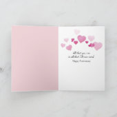 エンベロープアニバーサリー紙ハート カード (内部)
