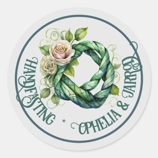 エンベロープコード用のハンドスティッカー ラウンドシール (正面)