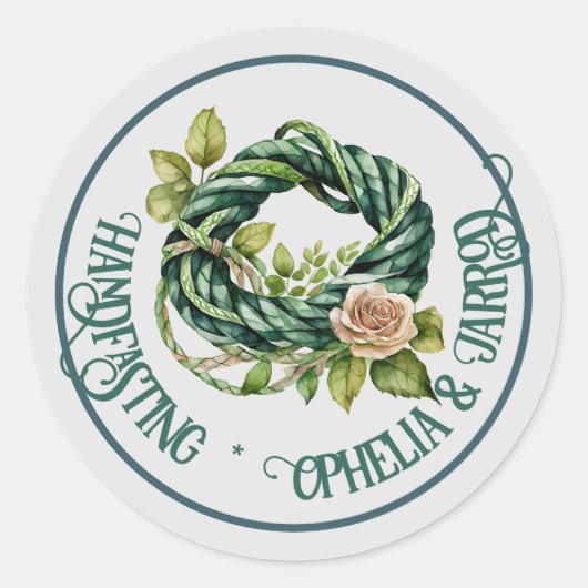 エンベロープコード用のハンドスティッカー ラウンドシール (正面)