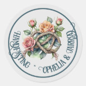 エンベロープコード用のハンドスティッカー ラウンドシール (正面)