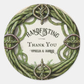 エンベロープコード用のハンドスティッカー ラウンドシール (正面)