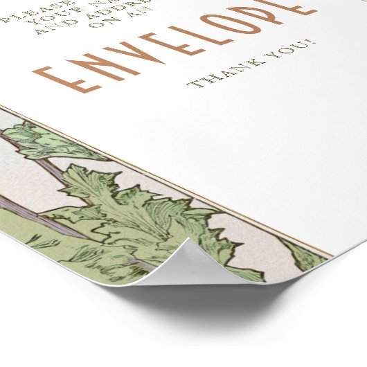 エンベロープサインゲストレビューヴィンテージアールヌーボーバイミュシャ ポスター (角)