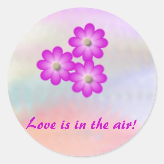 エンベロープステッカー愛は空中にある！ ラウンドシール (正面)