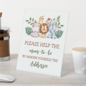 エンベロープステーションサインベビーシャワーボーイジャングル 台座サイン (インサイチュ)