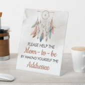 エンベロープステーション看板ドリームキャッチャー赤ちゃんシャワー 台座サイン (インサイチュ)