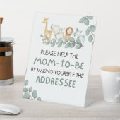 エンベロープステーションSign Zoo Animals Boy Baby Shower 台座サイン (インサイチュ)