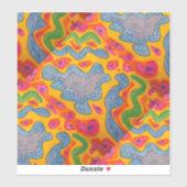 エンベロープ上の明るい民族型デザイン シール (シート)