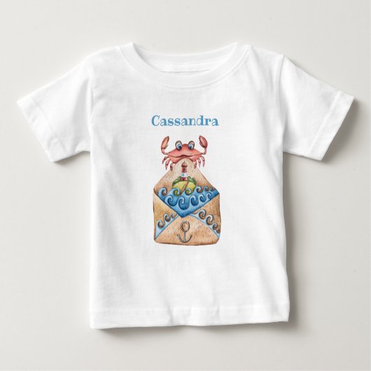 エンベロー航海のプカワイカニ波灯台 ベビーTシャツ (正面)