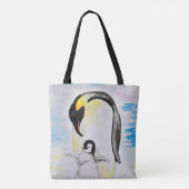 エンペペンギンとシックの水の色絵画の設定 トートバッグ (裏面)