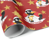 エンペペンギンのクリスマスの漫画のラッピング紙 ラッピングペーパー (ロールコーナー)