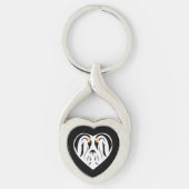 エンペペンギンファミリーラブハート キーホルダー (正面)