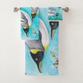 エンペラーズペンギン水彩画 バスタオルセット (インサイチュ)