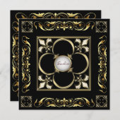 エンペラー(紋章の)フラ・ダ・リブラックリージェンシー招待状 招待状 (正面/裏面)