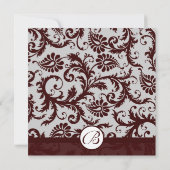 エンペレーターチョコレートブラウンダマスクウェディング招待状 招待状 (裏面)