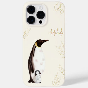エンペーエレガントムペンギン植物学金ゴールドグリッター Case-Mate iPhone 14 PRO MAXケース