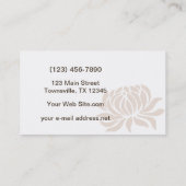 エンボスのはすの花のグラフィック 名刺 (裏面)