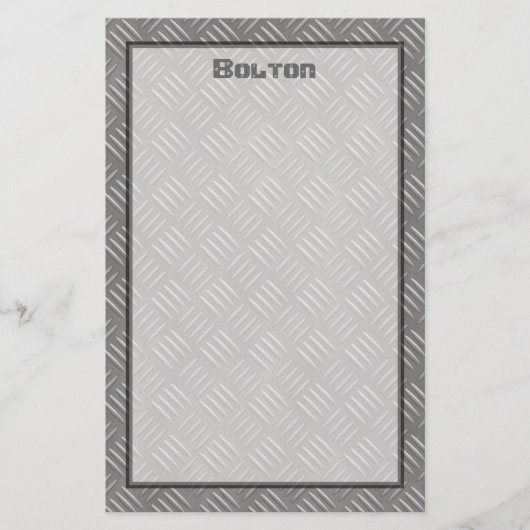 エンボスのアルミニウム金属の一見のカスタム 便箋 (正面)