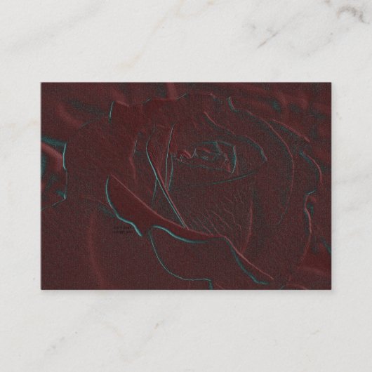 エンボスのバーガンディのばら色の名刺 名刺 (正面)