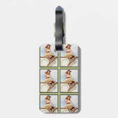 エンボスのモノグラムが付いているヴィンテージの航海のなピン ラゲッジタグ (裏面縦)