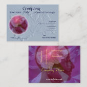 エンボスの一見のばら色の名刺 名刺 (正面/裏面)