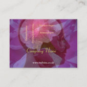 エンボスの一見のばら色の名刺 名刺 (裏面)