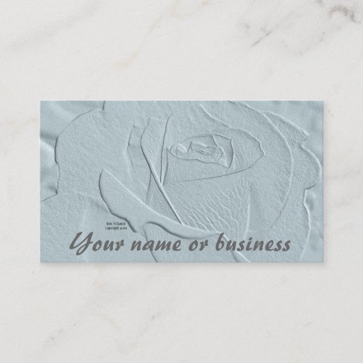 エンボスの一見のばら色の軽いティール(緑がかった色)の名刺 名刺 (正面)