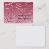 エンボスの一見の赤いバラの名刺 名刺 (正面/裏面)