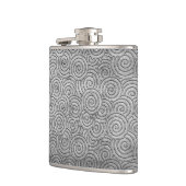 エンボスの白いテクスチャ フラスク (左)