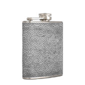 エンボスの白いテクスチャ フラスク (右)