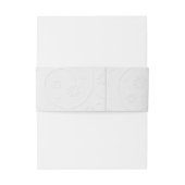 エンボスの白(名前) 招待状ベリーバンド (裏面例)