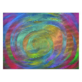 エンボスの螺旋虹と散らかっストライプた テーブルクロス (正面(横))