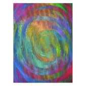 エンボスの螺旋虹と散らかっストライプた テーブルクロス (正面)